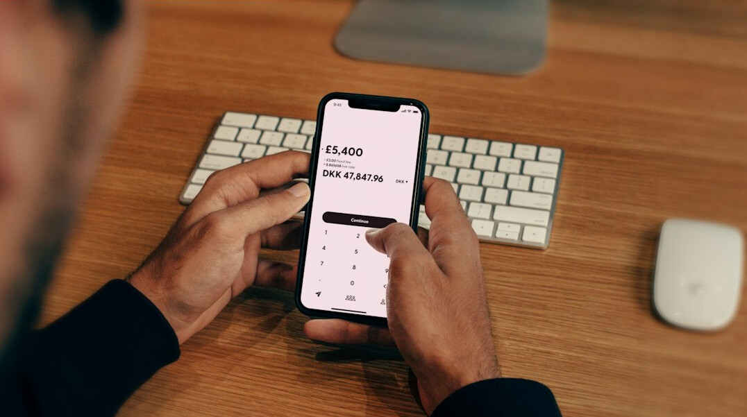 person using smartphone banking