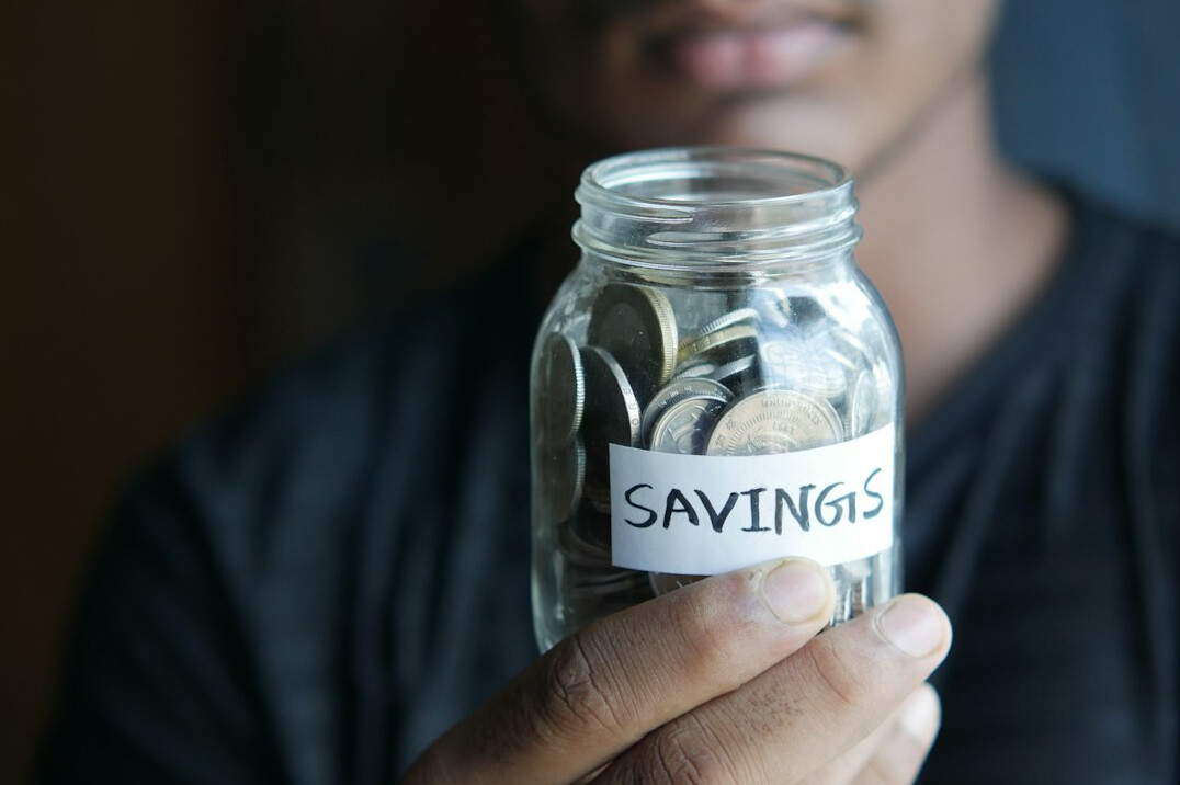 happy person with savings